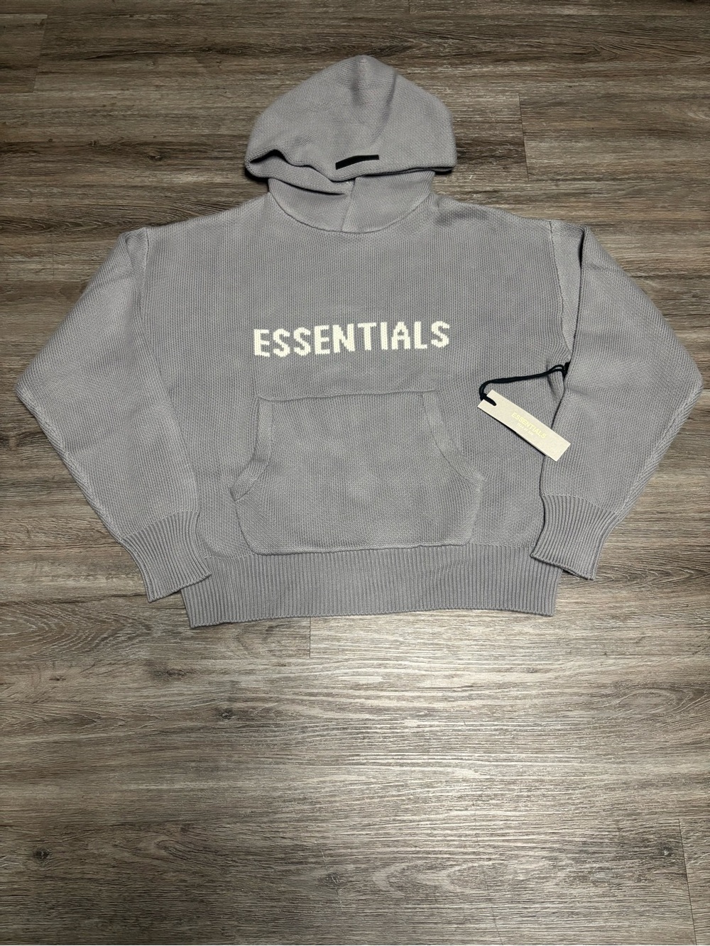 Ss21 fear of god essentials Cement knit hoodie